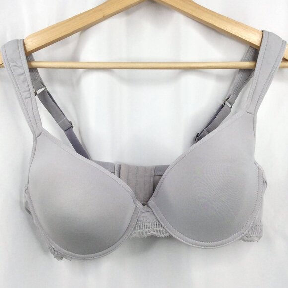 Lucky Brand Underwire Bra Size 38C Gray Comfort Straps Lightly Padded Lined - Picture 1 of 5